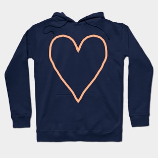 Peach Fuzz Love Heart Pantone Color of the Year 2024 Hoodie